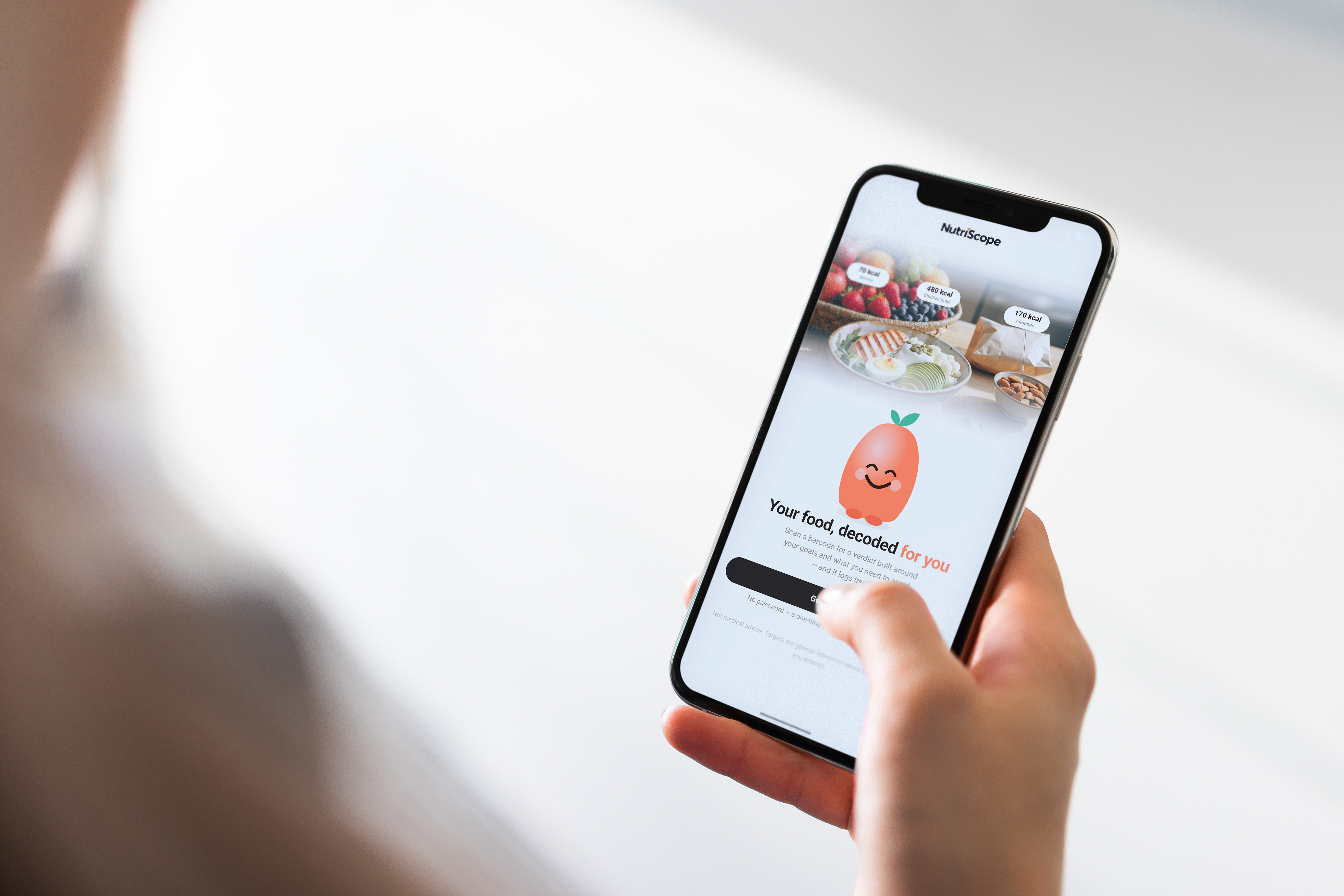 NutriScope app running on a phone